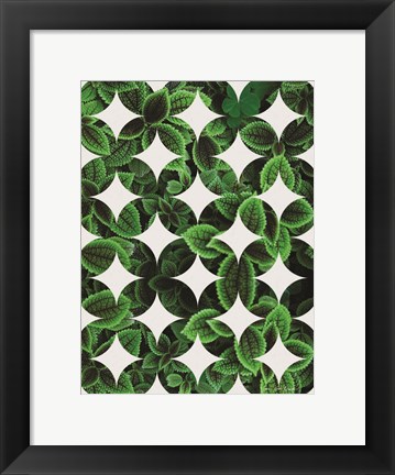 Framed Leaves Pattern Print