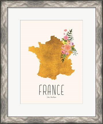 Framed Gold France Print