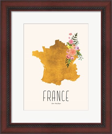 Framed Gold France Print