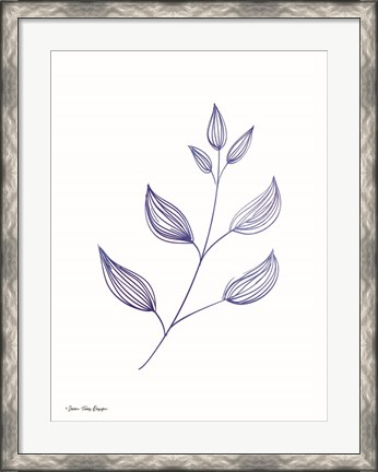 Framed Blue Plant II Print