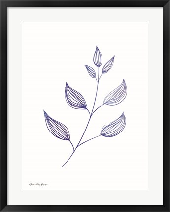 Framed Blue Plant II Print