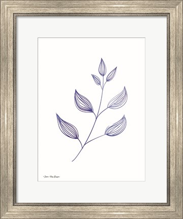 Framed Blue Plant II Print