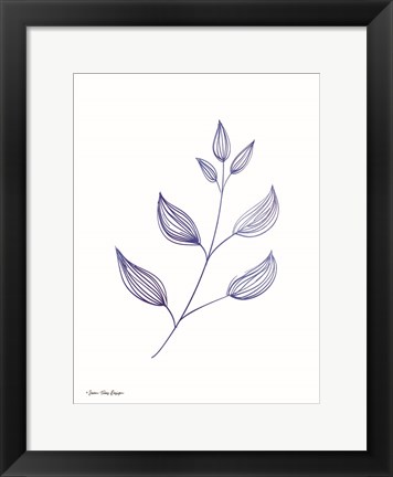 Framed Blue Plant II Print