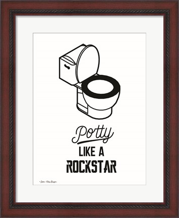 Framed Potty Like a Rockstar Print