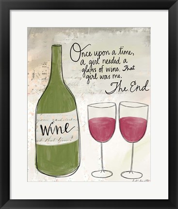 Framed Once Upon a Wine Print