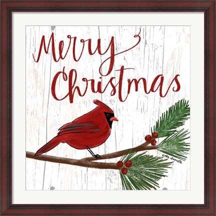 Framed Christmas Cardinal Print