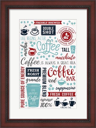 Framed Coffee Collage Print