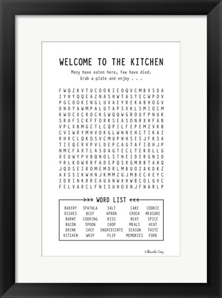 Framed Welcome to the Kitchen Print