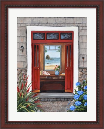 Framed Beach House Entry Print