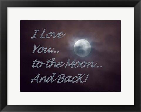 Framed Moon and Back Print
