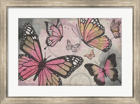 Framed Butterflies I Print
