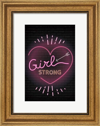 Framed Girl Strong Print