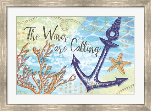 Framed Waves are Calling Print