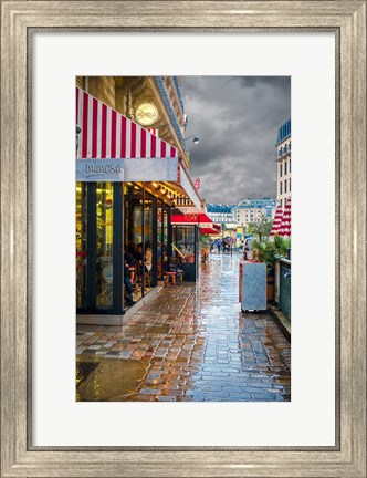 Framed Paris Cafe Mimosa Print