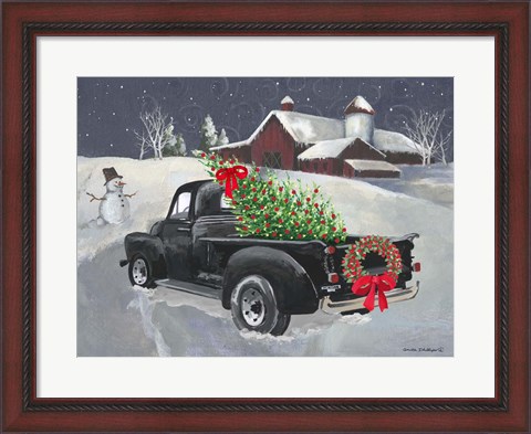 Framed Old Truck and Barn Print