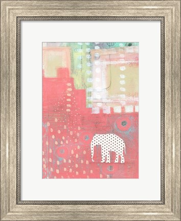 Framed Polka Dot Elephant Print