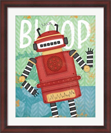 Framed Bloop Bot Print