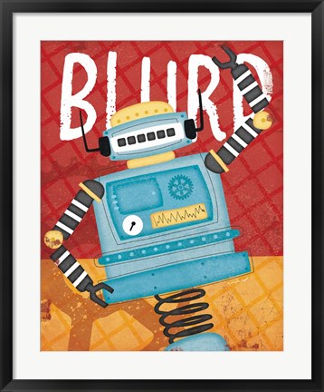 Framed Blurp Bot Print