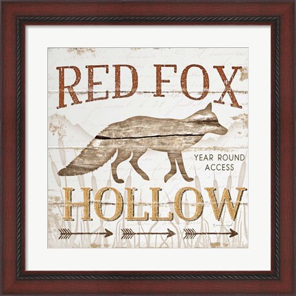 Framed Red Fox Hoolow Print