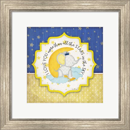 Framed I Love You More Than All the Stars Print