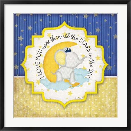 Framed I Love You More Than All the Stars Print