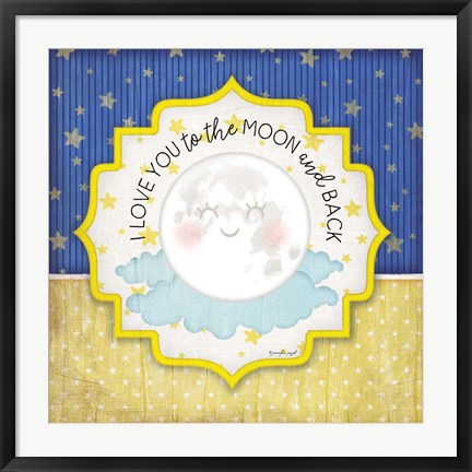 Framed I Love You to the Moon &amp; Back Print