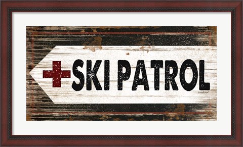 Framed Ski Patrol Print