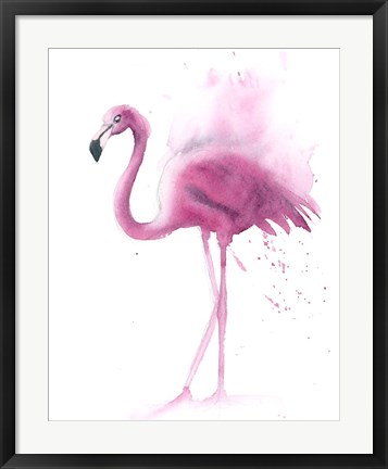 Framed Flamingo V Print