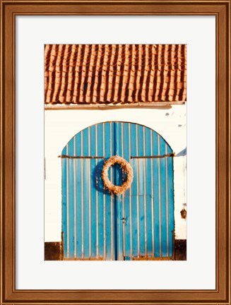 Framed Blue Doors Print