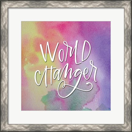 Framed World Changer Watercolor Print