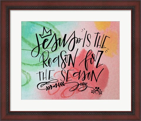 Framed Jesus Is Watercolor Print