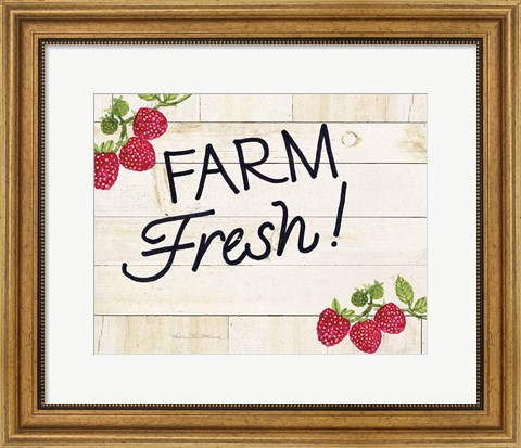 Framed Life on the Farm Sign I v2 Print