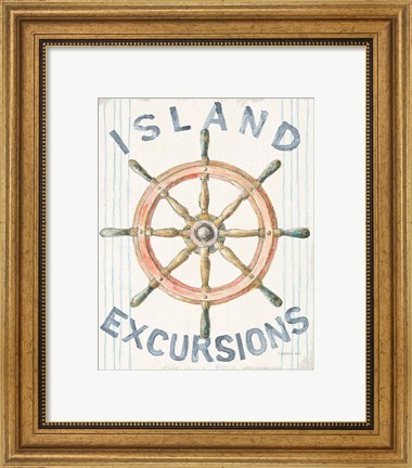 Framed Floursack Nautical IV Print