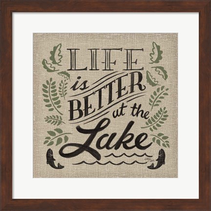 Framed Lake Life I Color Print