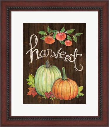 Framed Autumn Harvest IV Walnut Print