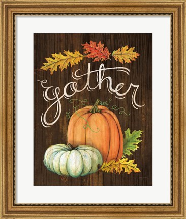 Framed Autumn Harvest III Walnut Print