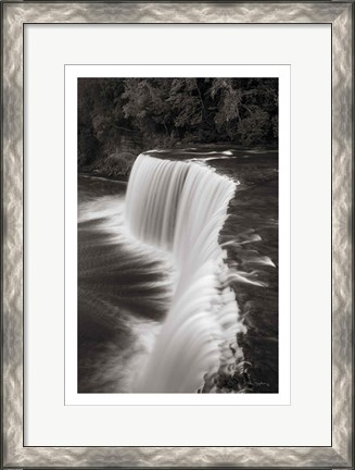 Framed Tahquamenon Falls Michigan II BW Print