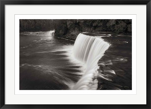 Framed Tahquamenon Falls Michigan I BW Print