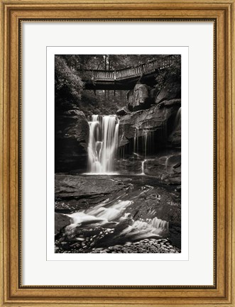 Framed Elakala Falls West I BW Print