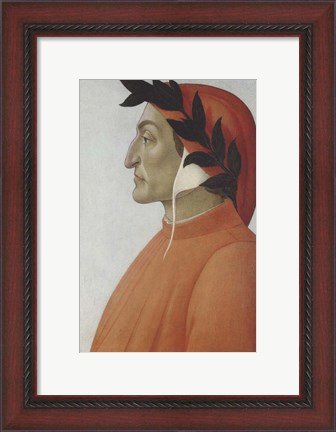 Framed Portrait of Dante Alighieri Print