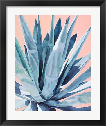 Framed Agave with Coral Print