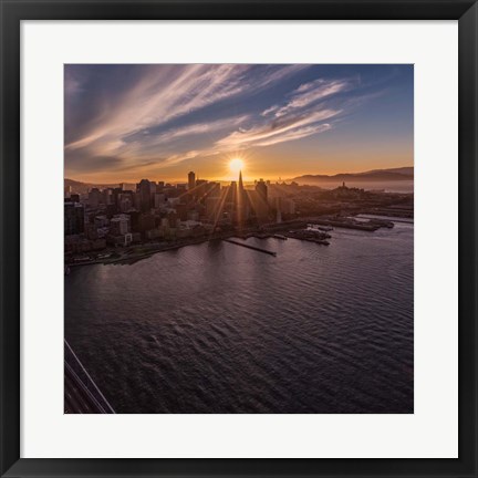 Framed Sunset Explosion 2 Print