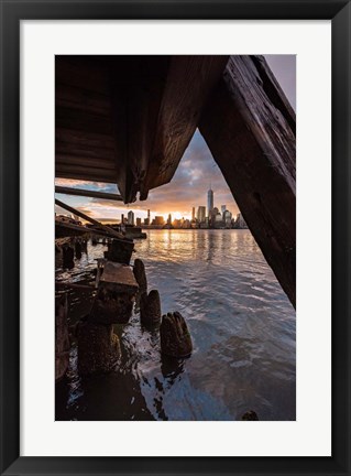 Framed Under the Pier Print