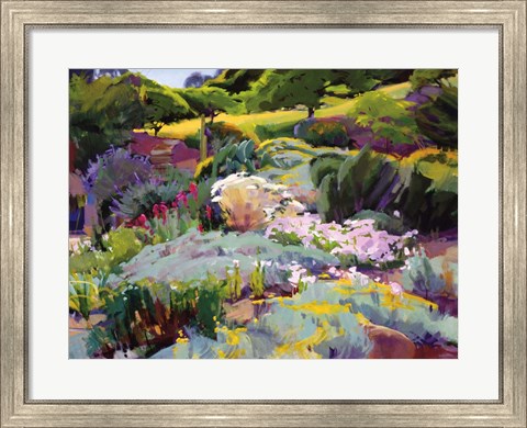 Framed Hillside Garden Print