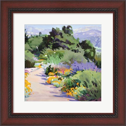Framed Path through the Poppies Print