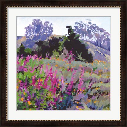 Framed Spring Haze, Eucalyptus on the Ridge Print