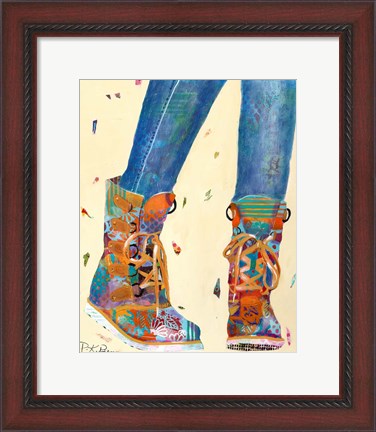 Framed Hiking Boots Print