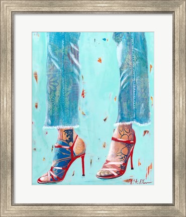 Framed Red Heels Print
