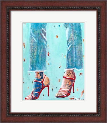 Framed Red Heels Print