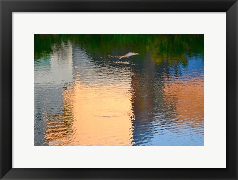 Framed Reflection on the Iowa River No. 1 Print